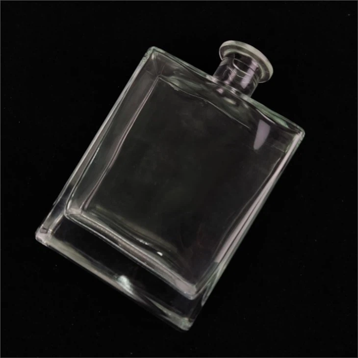 Garrafa de licor vazia transparente 750 ml Vodka Brandy Spirit Garrafa de vidro com rolha