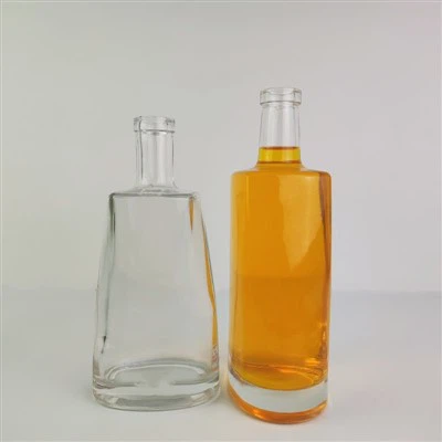 Garrafa transparente do licor da forma popular 700ml 1000ml
